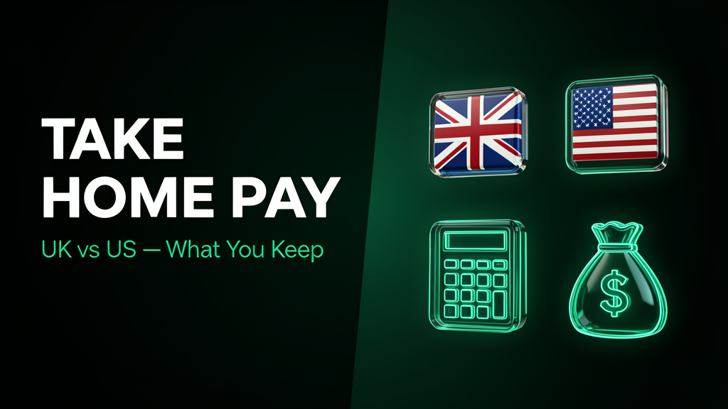 Salary After Tax UK vs US 2025/26 — take-home pay comparison for UK PAYE and US Federal