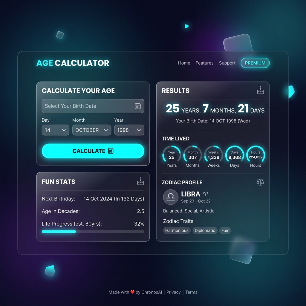 Age Calculator interface preview