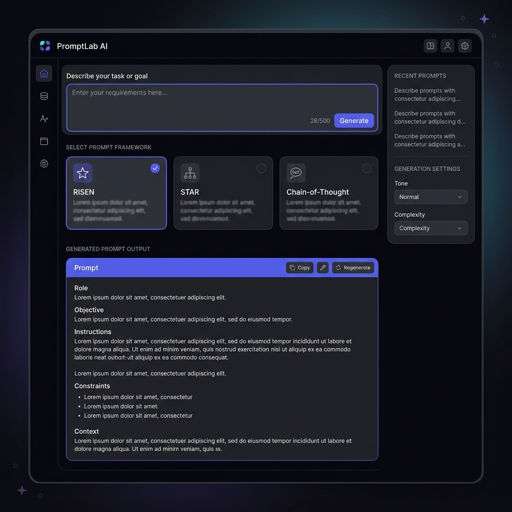 AI Prompt Generator interface preview