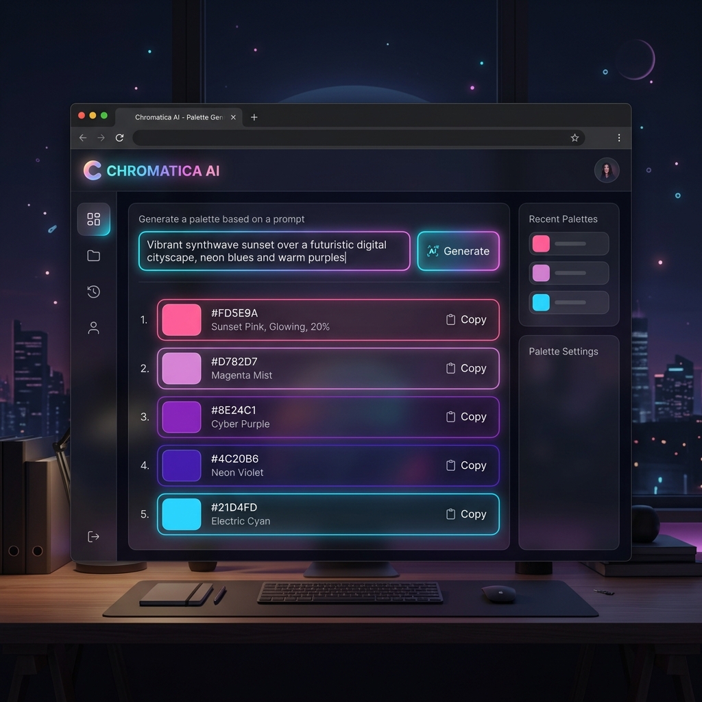 AI Color Palette Generator interface preview