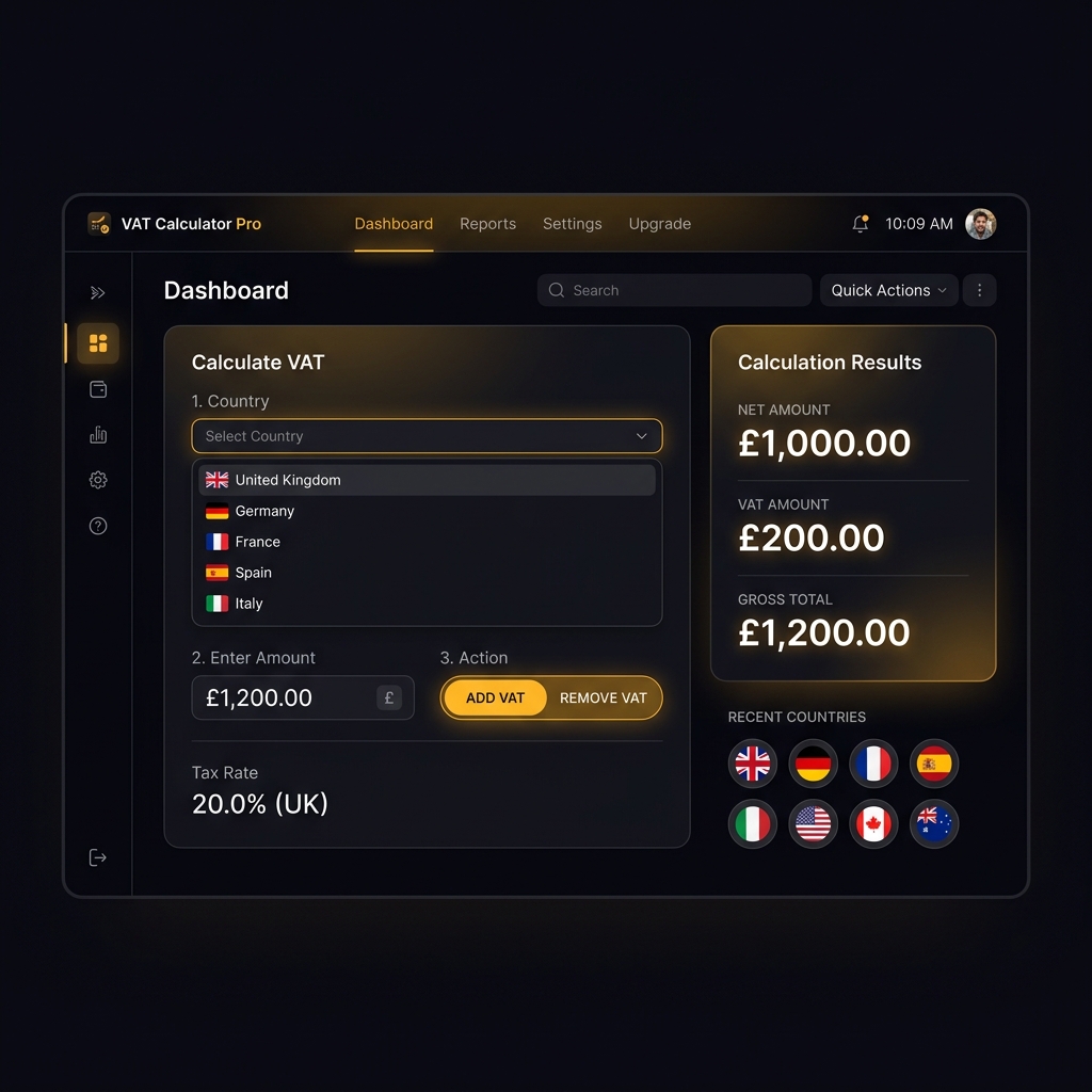 VAT Calculator interface preview